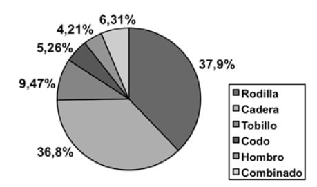 Gráfico 2. Afectación según articulación.