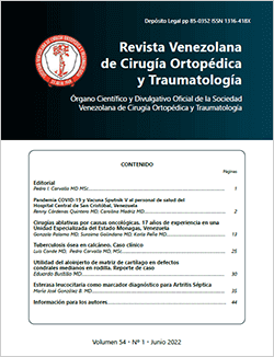 Revista Venezolana de Cirugía Ortopédica y Traumatología