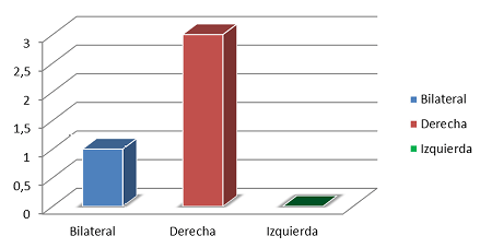 Gráfico 2: Distribución de pacientes con Torsión tibial interna.